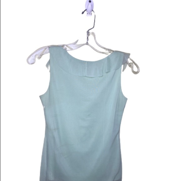 #3 Sheer Mesh V-Neck Top with Ruffle - Picture 8 of 8